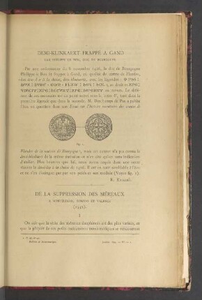 De la suppression des méreaux