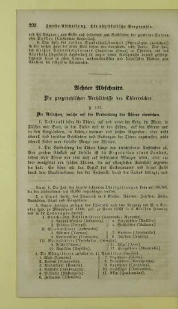 Achter Abschnitt. Die geographischen Verhältnisse des Thierreiches