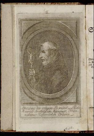 Abbildung des seligen Leonard von Porto Maurizio Apostolischen Missionär, Franziscaner Reformirten Ordens