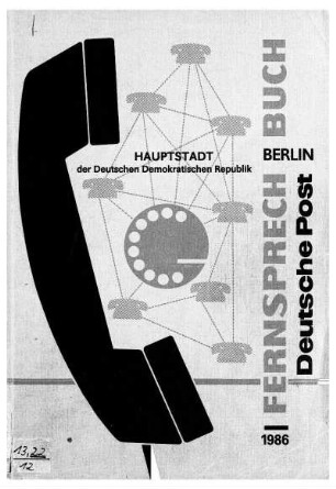 1986: Fernsprechbuch für die Hauptstadt der Deutschen Demokratischen Republik : Berlin