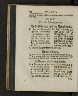 Titulus V. De usu & habitatione.