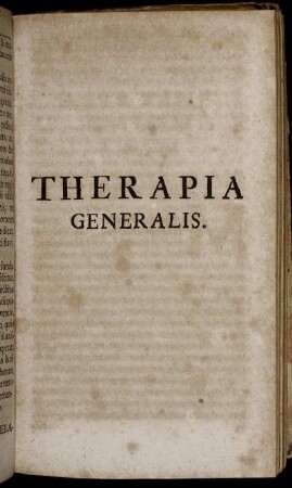 Therapia Generalis.