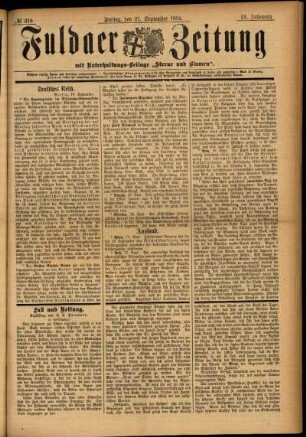 Ausgabe vom Freitag, den 21. September 1894.