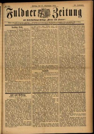 Ausgabe vom Freitag, den 21. September 1894.