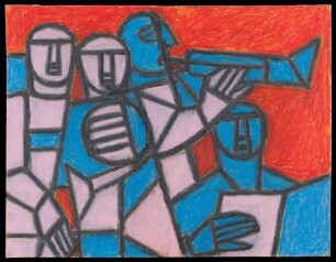 Kreidezeichnung der Künstlerin Christa Eichler, o.T., 1970
