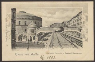 Ansichtskarte "Elektrische Hochbahn - Bahnhof Prinzenstraße" [1/2]