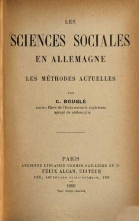 Les sciences sociales en Allemagne : les méthodes actuelles