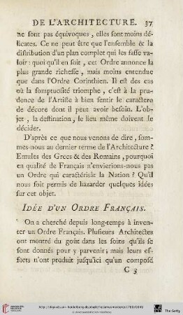 Idée d’un Ordre Français