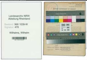 Entnazifizierung Wilhelm Wilhelms , geb. 24.03.1888 (Angestellter)