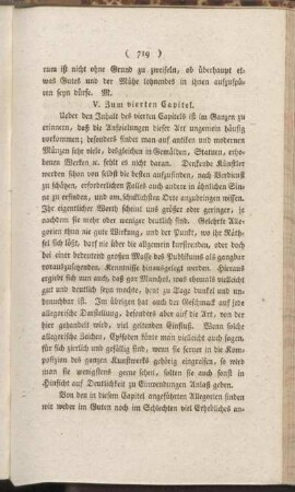 V. Zum vierten Capitel.