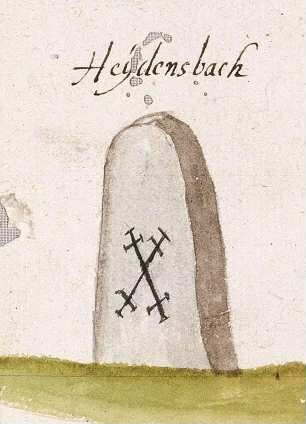 Heutensbach, Allmersbach im Tal WN (Reichenberger Forst, Marksteinzeichen II)