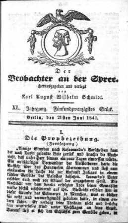 25. Stueck, 21. Juni 1841