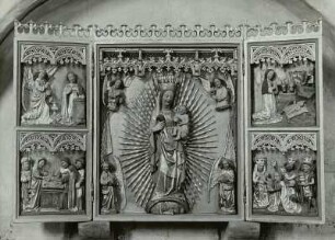 Immaculata mit Szenen aus der Kindheit Christi