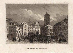 Darmstadt - Marktplatz und altes Rathaus