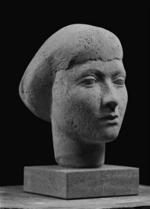 Kopf der Schwimmerin : Kopf der Schwimmerin. Terrakotta; Höhe 25 cm (1958; W. Arnold). Halle: Staatliche Galerie Moritzburg