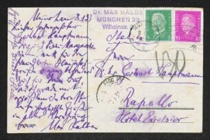 Brief von Max Halbe an Gerhart Hauptmann