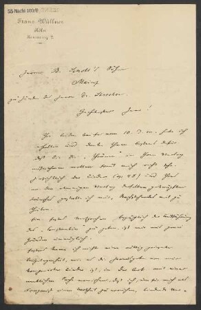 Brief an B. Schott's Söhne : 12.01.1890
