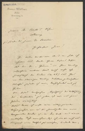 Brief an B. Schott's Söhne : 12.01.1890