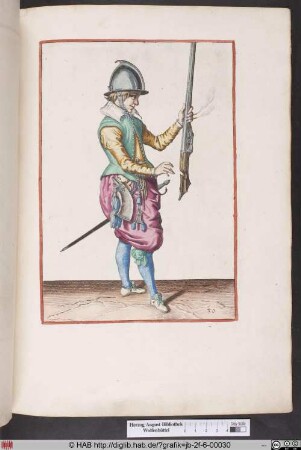 Amenez l'Harquebuse en avant de la main gauche.