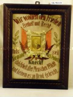 Stickbild "Wir wollen den Frieden"