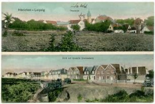 Hänichen - Leipzig: Panorama, Blick auf Quasnitz (Gartenstadt)