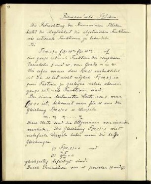 Riemann'sche Flächen.