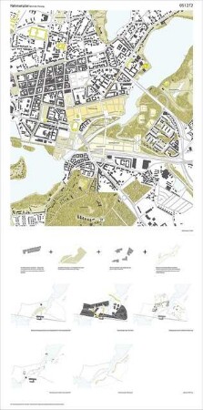 Ideale Realitäten - Potsdam Schinkelwettbewerb 2012: Lageplan 1:5000, Diagramme