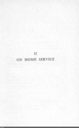 II. On home service