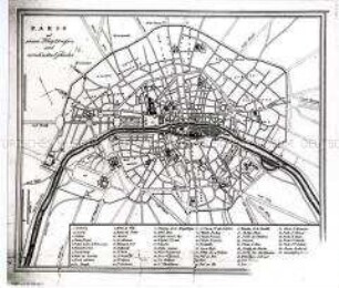 Paris mit seinen Hauptstrassen und vornehmsten Gebäuden