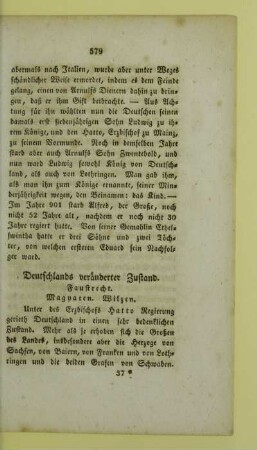 Deutschlands veraenderter Zustand. Faustrecht