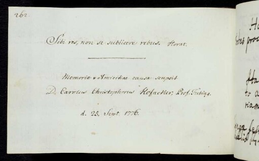 262 Hofacker, Carolus Christopherus
