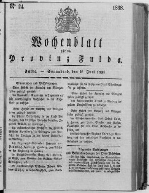 Nr. 24, Ausgabe vom 16. Juni 1838
