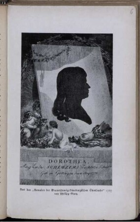 Ill. "Dorothea, Aug. Ludw. Schlözers Tochter ..."