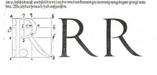 Konstruktion des Buchstaben R : Albrecht Dürer (1471-1528). Konstruktion des Buchstaben R