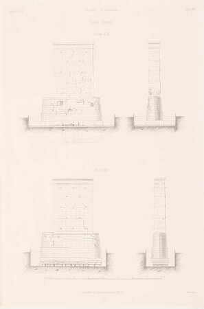 Diemel-Viadukt, Liebenau (?): Pfeiler IV (aus: Atlas zur Zeitschrift für Bauwesen, hrsg. v. G. Erbkam, Jg. 2, 1852)