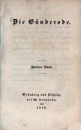 Die Günderode, 2