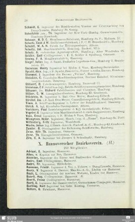 X. Hannoverscher Bezirksverein.