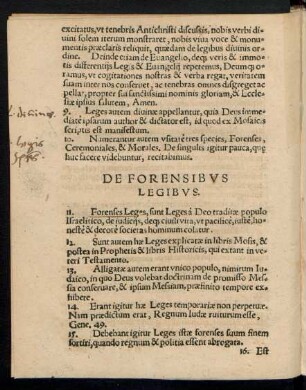 De Forensibus Legibus.