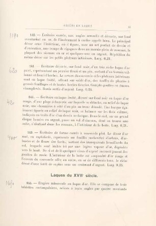 Laques du XVIIe siècle