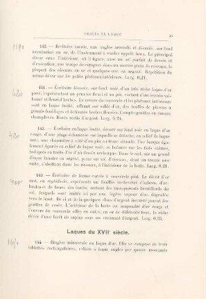 Laques du XVIIe siècle