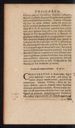 Locus ab comparatione. Cap. 11.