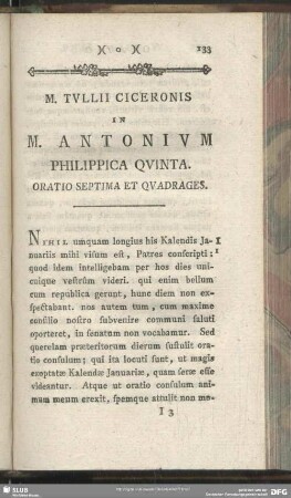 In M. Antonium Philippica Quinta