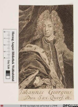 Bildnis Johann Georg, Herzog zu Sachsen-Weißenfels-Querfurt (reg. 1697-1712)