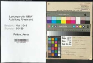 Entnazifizierung Anna Felten , geb. 28.11.1898 (Lehrerin)