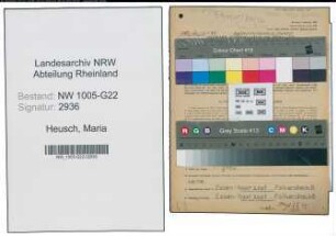 Entnazifizierung Maria Heusch , geb. 24.08.1919 (Verkaeuferin)