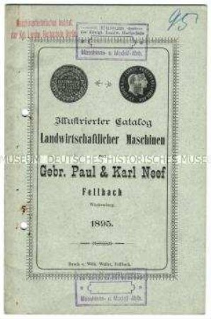 Katalog über landwirtschaftliche Maschinen