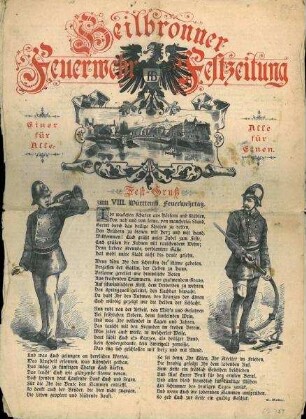 Heilbronner Feuerwehr Festzeitung zum VIII. Feuerwehrtag