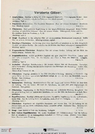 Verzierte Gläser (Nr. 7-130)