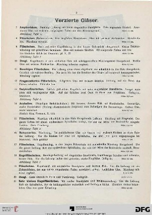 Verzierte Gläser (Nr. 7-130)