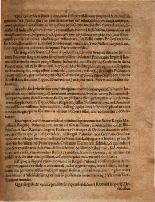 Memoriale Nomine Sacrae Regiae Maiestatis Poloniae Et Sveciae Ad Serenissimos, Eminentissimos, Illustrissimos, S.R. Imp. Electores, Principes Et Ordines